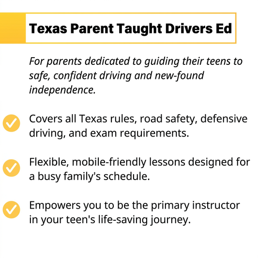 Texas Parent-Taught Drivers Ed Online
