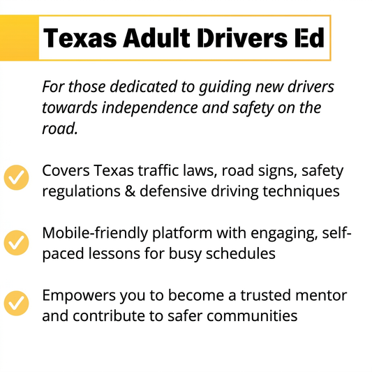 Texas Adult Drivers Ed Online