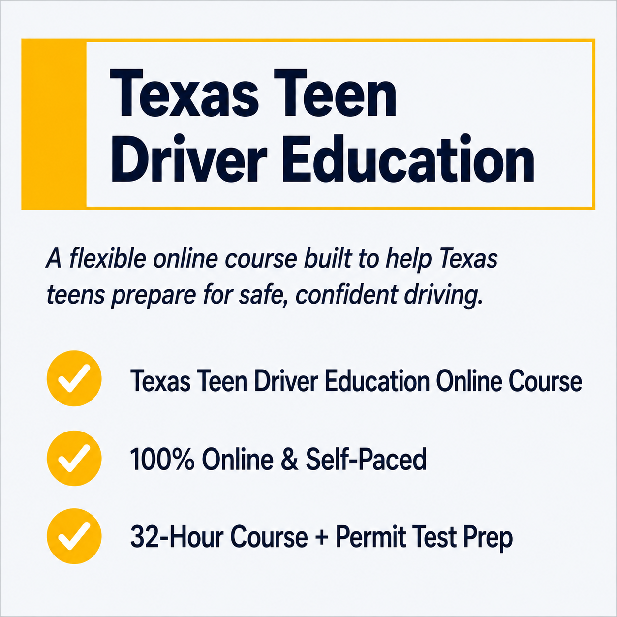 Time2Renew TDLR Approved Texas Teen Driver Education 32-Hour Online Course with permit test prep for safe and confident driving
